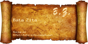 Bata Zita névjegykártya